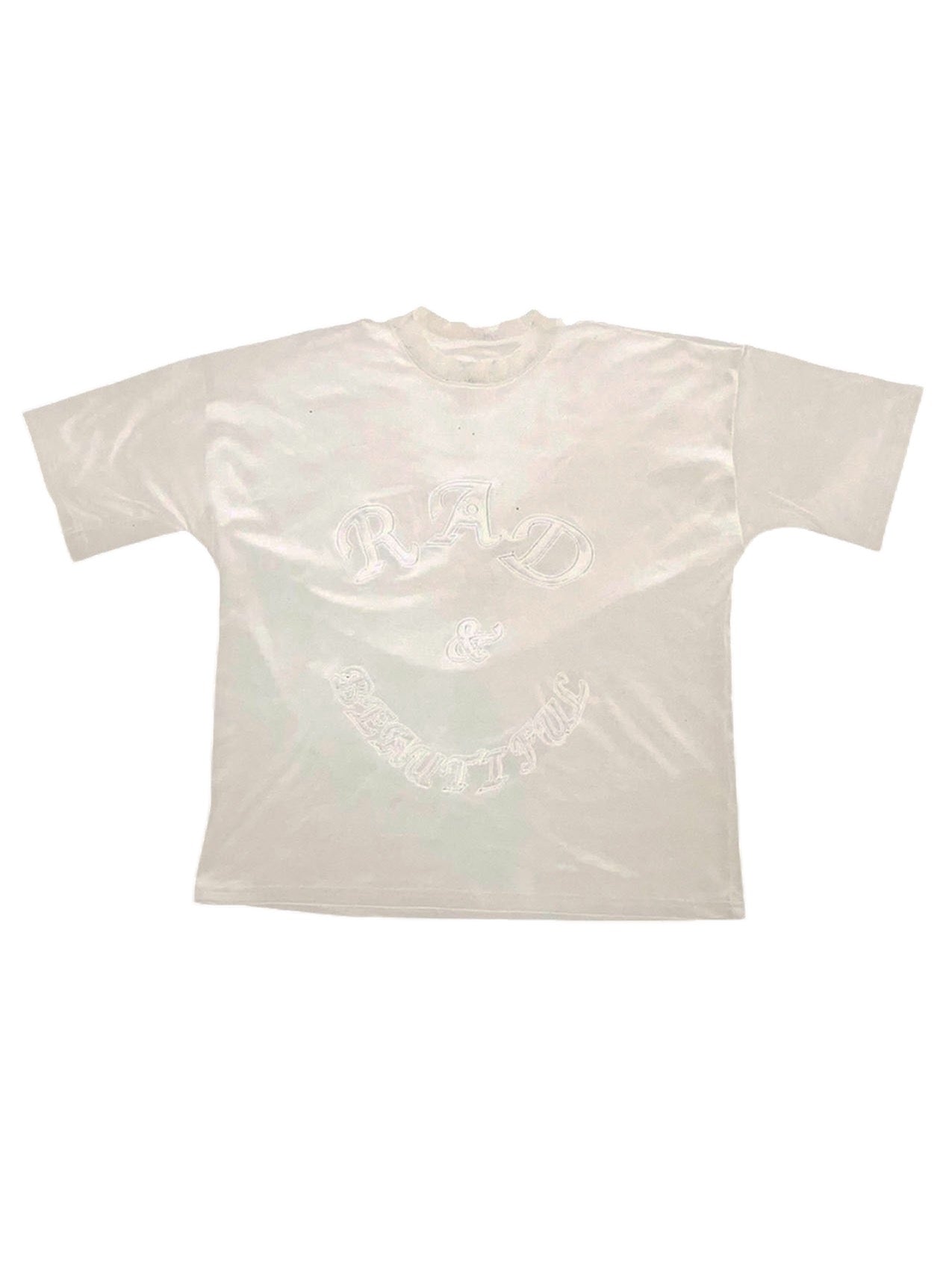 R&B TEE (EMBROIDERED) - CR*CK WHITE